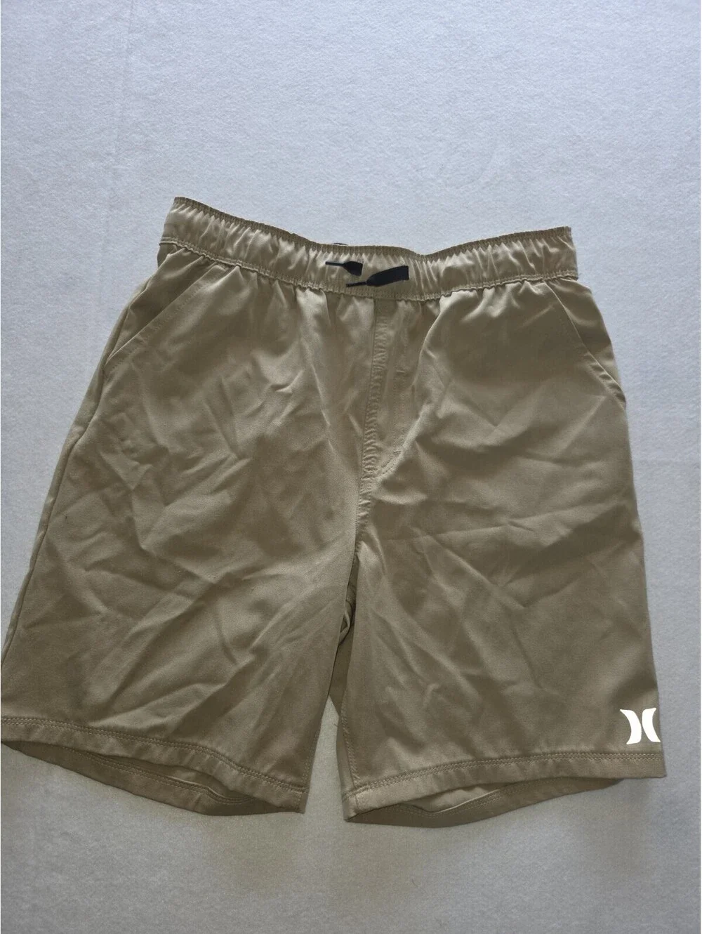 Hurley Boys Tan Drawstring Shorts Size 14/16 CB2 0024